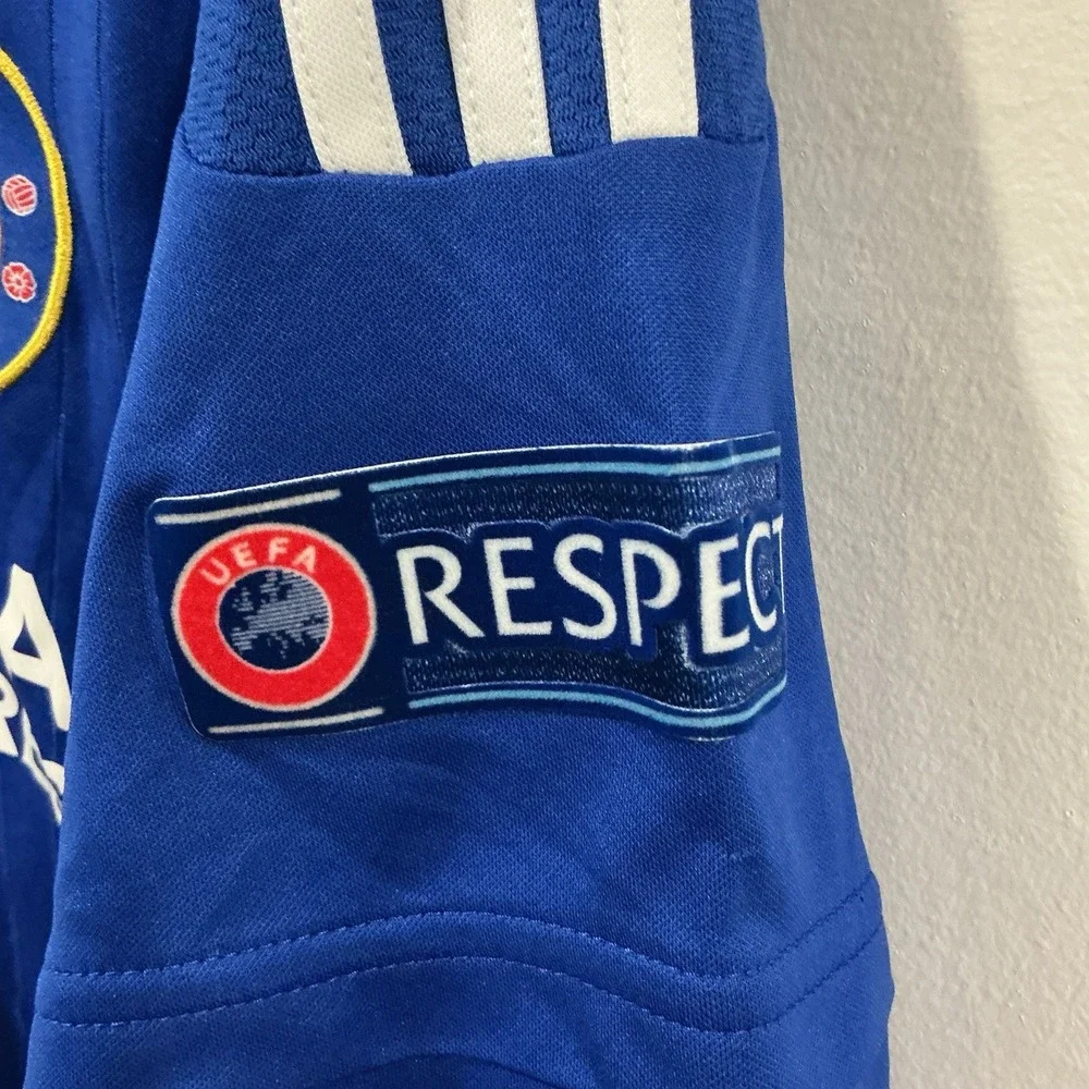 Adidas Chelsea F.C. home jersey UEFA Champions League and Respect sleeve patch
